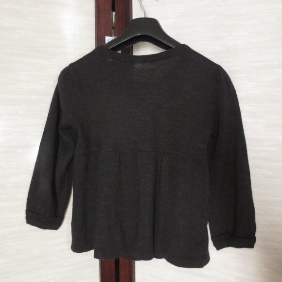 DELISTING SOON H&M Grey Wool Blend Button Cardigan Sweater with Ruffles - Picture 3 of 4